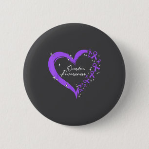 Overdose Awareness Purple Ribbon Drug Addiction He 6 Cm Round Badge