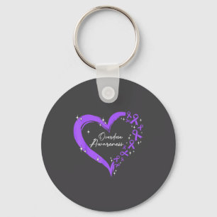 Overdose Awareness Purple Ribbon Drug Addiction He Key Ring