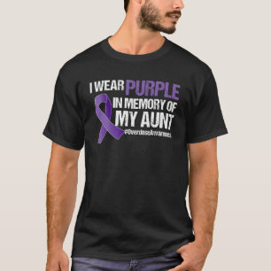 Overdose Awareness Purple Ribbon Memory of My Aunt T-Shirt
