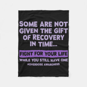 Overdose Awareness Recovery Fleece Blanket