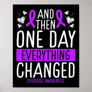 Overdose Awareness Ribbon Drug Abuse Awareness Mov Poster