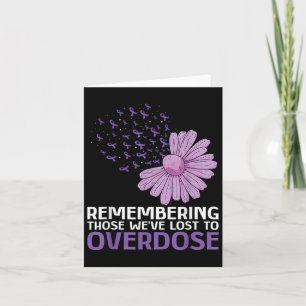 Overdose Awareness Shirt In Memory Of Brother Purp Card