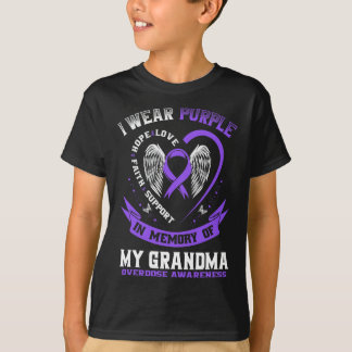 Overdose Awareness Shirt In Memory Of Grandma Purp