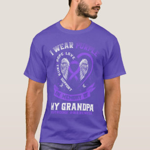 Overdose Awareness Shirt In Memory of Grandpa Purp
