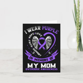 Overdose Awareness Shirt In Memory Of Mum Purple R Card