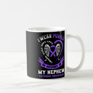 Overdose Awareness Shirt In Memory Of Nephew Purpl Coffee Mug