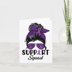 Overdose Awareness Support Squad Messy Bun Hair Wo Card