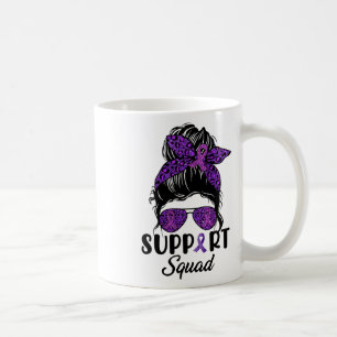 Overdose Awareness Support Squad Messy Bun Hair Wo Coffee Mug