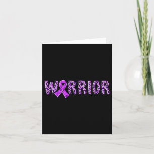Overdose Awareness Warrior Purple Ribbon Leopard P Card