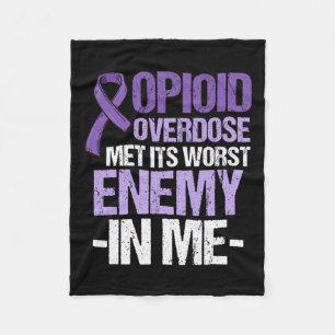Overdose Awareness Warrior Survivor 13 Fleece Blanket