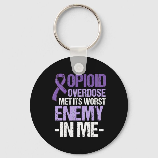 Overdose Awareness Warrior Survivor 13  Key Ring (Front)