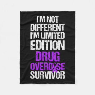 Overdose Awareness Warrior Survivor 16 Fleece Blanket