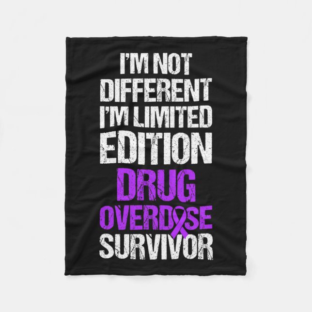 Overdose Awareness Warrior Survivor 16  Fleece Blanket (Front)