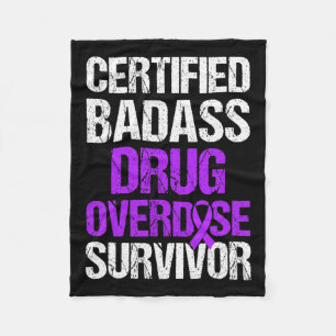 Overdose Awareness Warrior Survivor 19 Fleece Blanket