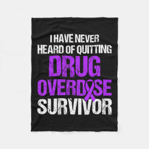 Overdose Awareness Warrior Survivor 21 Fleece Blanket