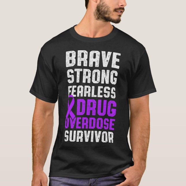 Overdose Awareness Warrior Survivor 22  T-Shirt (Front)