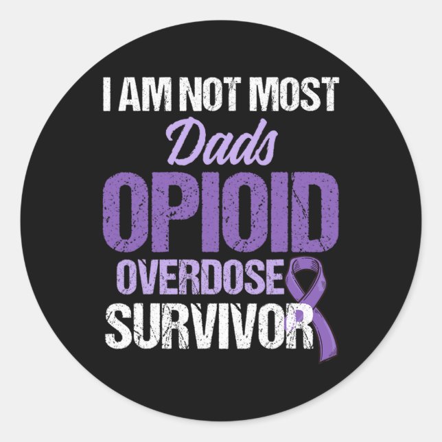 Overdose Awareness Warrior Survivor 31  Classic Round Sticker (Front)