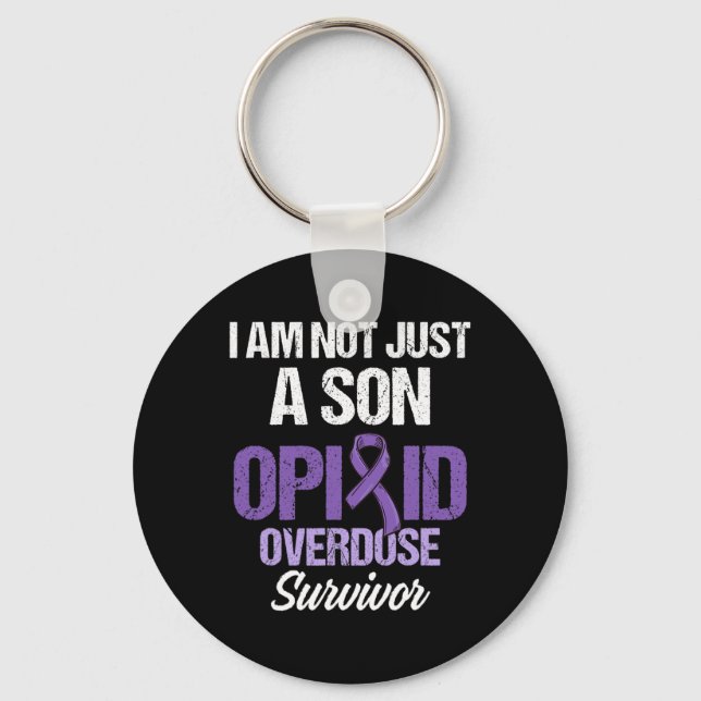 Overdose Awareness Warrior Survivor 38  Key Ring (Front)