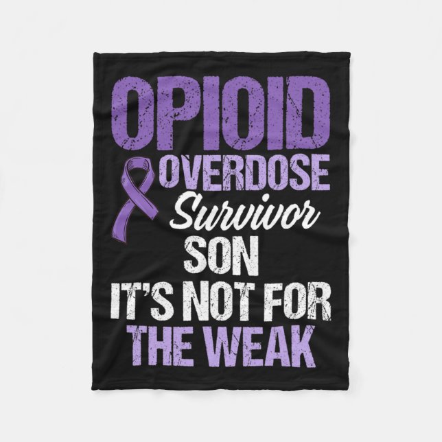 Overdose Awareness Warrior Survivor 40  Fleece Blanket (Front)