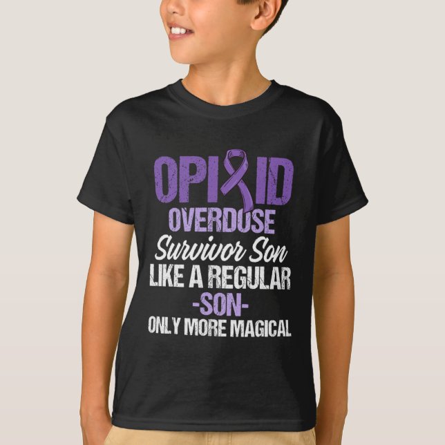 Overdose Awareness Warrior Survivor 45  T-Shirt (Front)