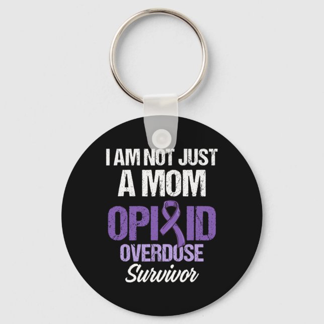 Overdose Awareness Warrior Survivor 50  Key Ring (Front)