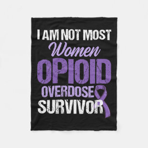 Overdose Awareness Warrior Survivor 51  Fleece Blanket