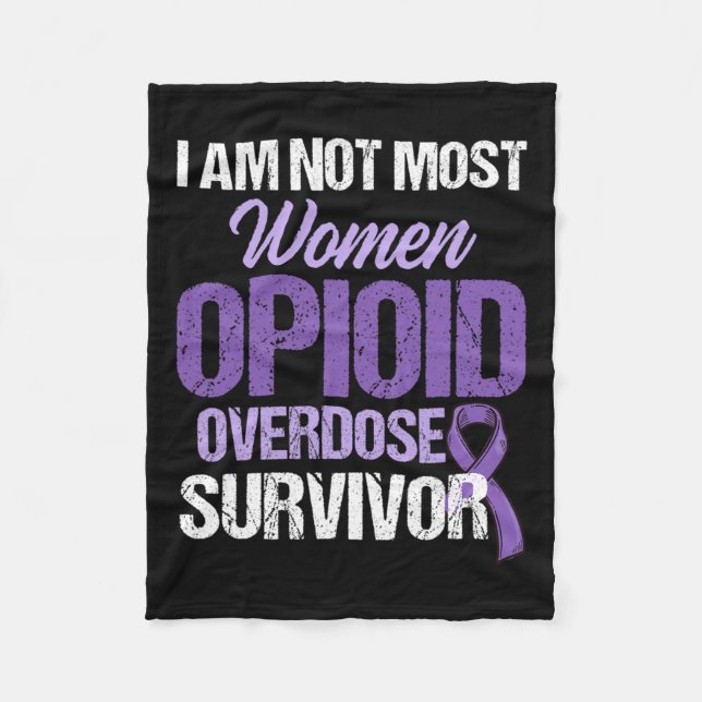 Overdose Awareness Warrior Survivor 51  Fleece Blanket (Front)