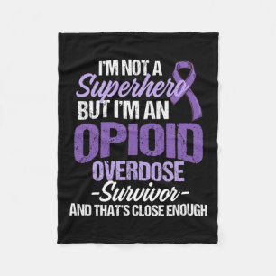 Overdose Awareness Warrior Survivor 64 Fleece Blanket