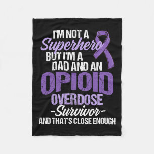 Overdose Awareness Warrior Survivor 68  Fleece Blanket