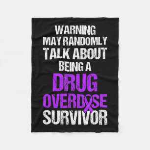 Overdose Awareness Warrior Survivor 9 Fleece Blanket