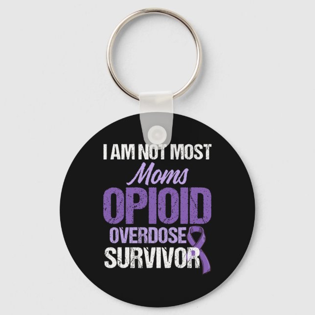 Overdose Awareness Warrior Survivor 9  Key Ring (Front)