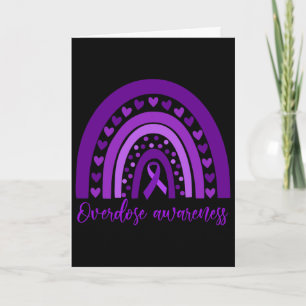 Overdose Rainbow Drug Addiction Recovery Purple Ri Card