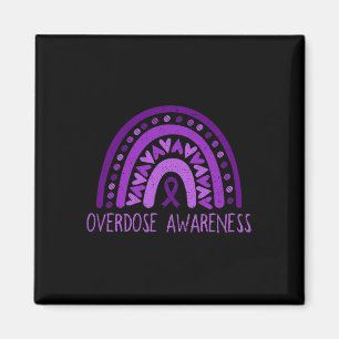 Overdose Rainbow Drug Addiction Recovery Purple Ri Magnet