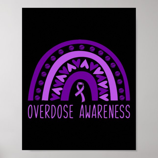 Overdose Rainbow Drug Addiction Recovery Purple Ri Poster (Front)