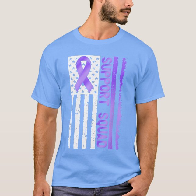 Overdose Warrior flag Support Squad Overdose Aware T-Shirt (Front)