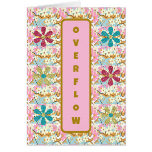 OVERFLOW Floral Greeting Card by Adiela Akoo