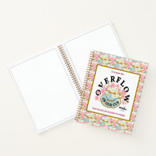 OVERFLOW Floral Spiral Notebook by Adiela Akoo