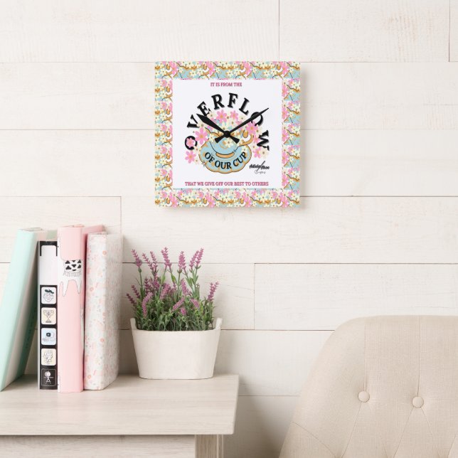 OVERFLOW Floral Wall Clock designed by Adiela Akoo (Reading Room)