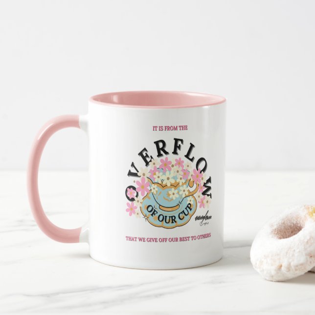 OVERFLOW Mug designed by Poet Adiela Akoo (With Donut)