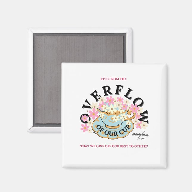 OVERFLOW Square Magnet Designed by Adiela Akoo (Front/Back)