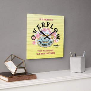 OVERFLOW Wall Clock by Adiela Akoo