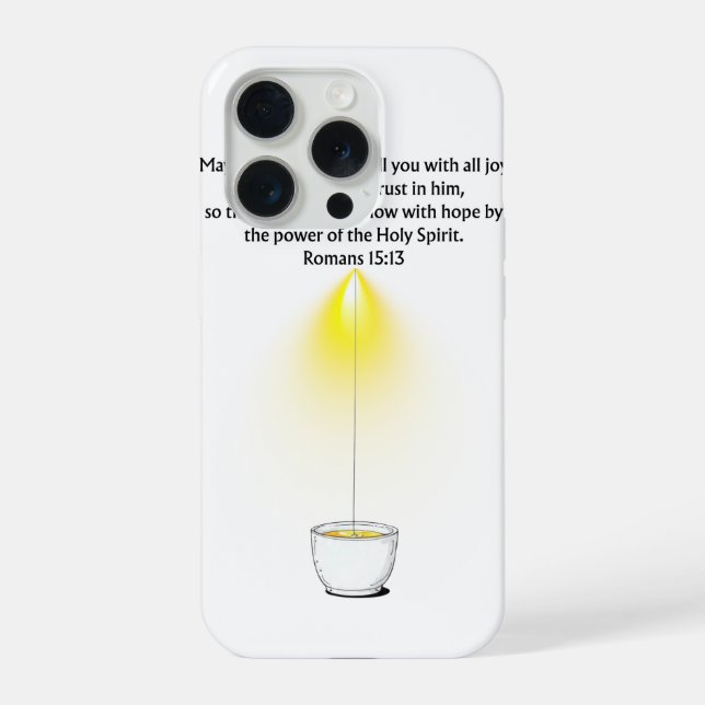 Overflow With Hope - Romans 15:13 iPhone Case (Back)