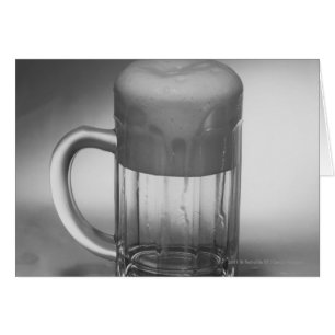 Overflowing beer glass