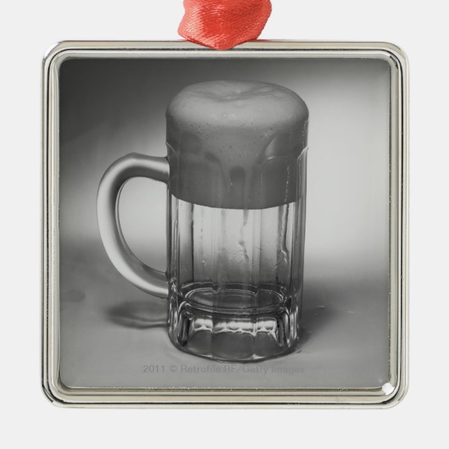 Overflowing beer glass metal tree decoration (Front)