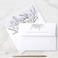 Overflowing Bouquet Return Address Envelope