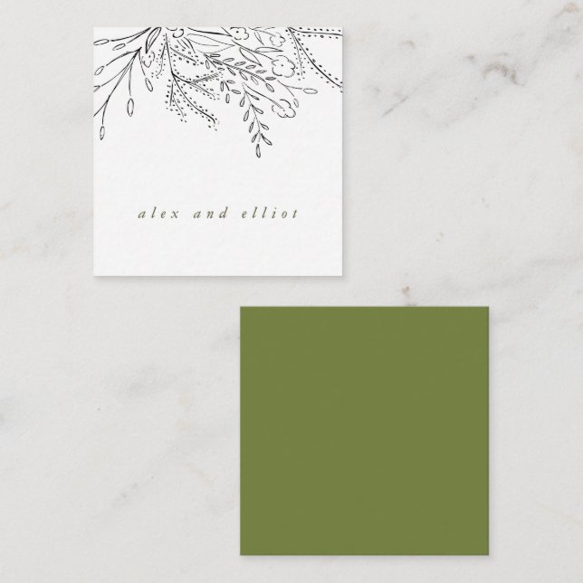 Overflowing Bouquet Wedding Card (Front/Back)