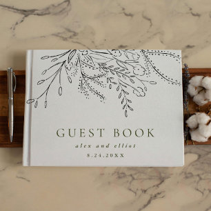 Overflowing Bouquet Wedding Guest Book