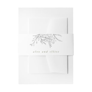 Overflowing Bouquet Wedding Invitation Belly Band