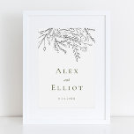 Overflowing Bouquet Wedding Poster<br><div class="desc">Decorate before,  during,  and after the wedding with this chic floral art piece or sign.</div>