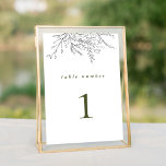 Overflowing Bouquet Wedding Table Number<br><div class="desc">Elegant and chic wedding table number cards featuring a hand drawn overflowing floral bouquet paired with chic,  natural green typography. The contrast of black floral and green type adds an extra edge of glamour.</div>